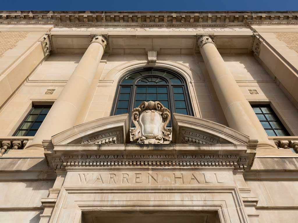 Facade of Warren Hall