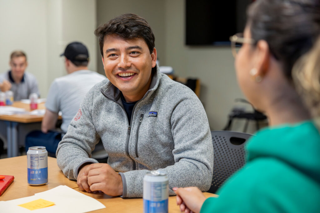 Julian Galarza at a training session for Grand Challenges MBA Coaches